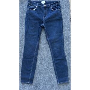 HM Womens Skinny Jeans Dark Wash Blue Stretch Denim Size 12 EUR 44 O/N 382282